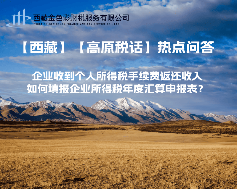企業(yè)收到個(gè)人所得稅手續(xù)費(fèi)返還收入，如何填報(bào)企業(yè)所得稅年度匯算申報(bào)表？