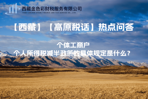 個(gè)體工商戶個(gè)人所得稅減半政策的具體規(guī)定是什么？