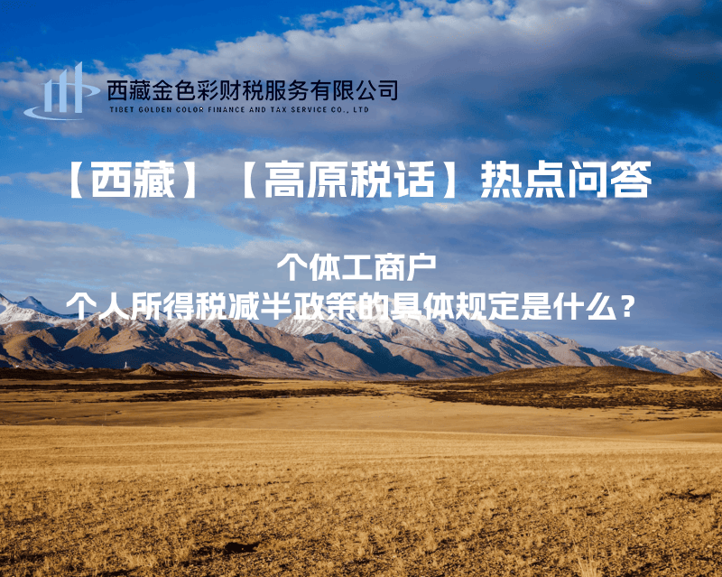 個體工商戶個人所得稅減半政策的具體規(guī)定是什么？